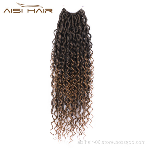 Aisi Hair Wholesale Passion Twist Crochet Braids Hair Ombre Brown Color Loose Wave Braids Hairpieces Extensions For Black Women